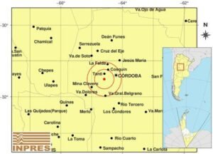 DOS SISMOS DE BAJA MAGNITUD SACUDEN CÓRDOBA ESTE MEDIODÍA